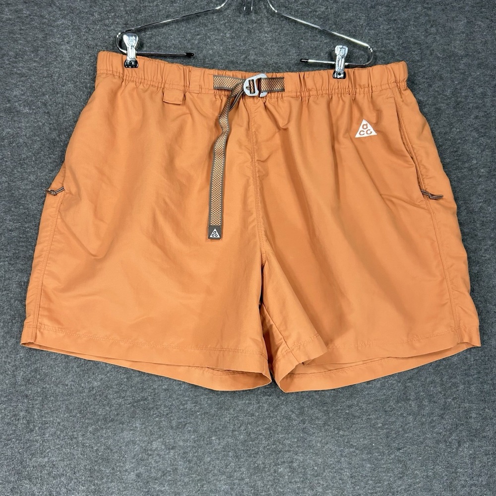 Nike ACG Shorts Mens 2XL Orange Trail Hiking Quick Dry CZ6704-872